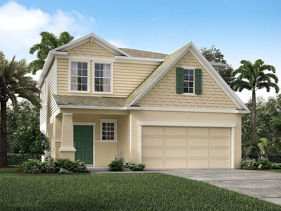 Elevation G Stucco Front with Covered Porch and 2 Car Garage