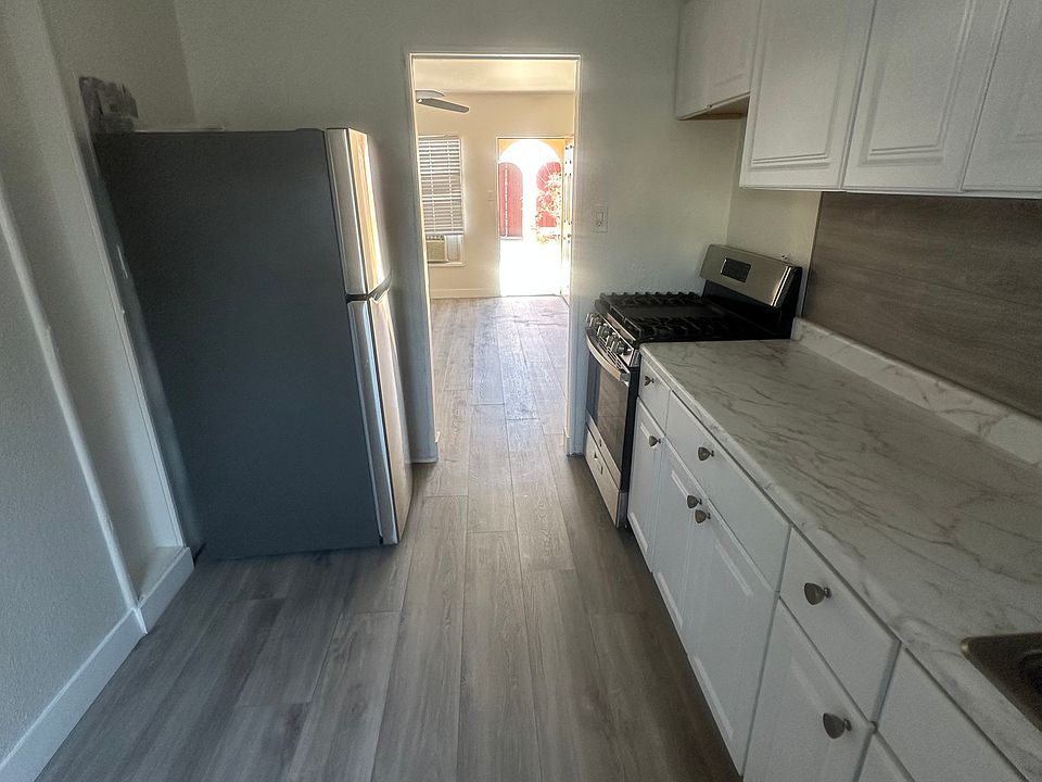 kitchen view to living room and front door