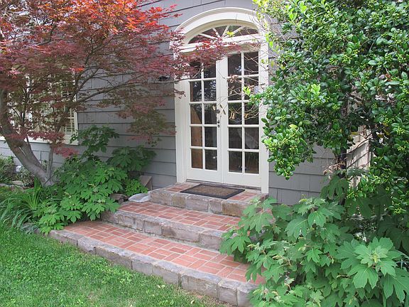 View from W, porch entry