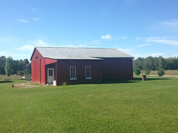 Newly painted pole building