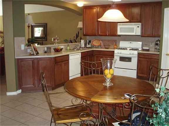 Another kitchen view showing gas cooktop.