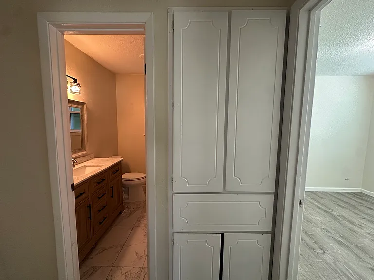 Hallway with storage