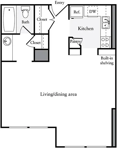 Floor plan Studio G