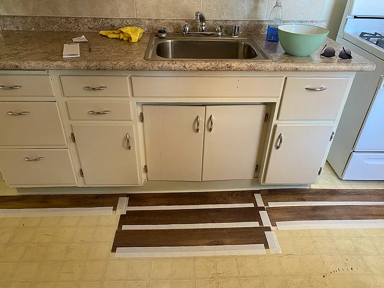 Kitchen - floor has been updated