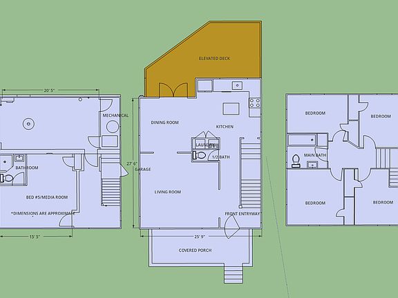 Floor plan, dimensions are approximate.