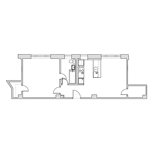 Floor plan 1 Bedroom Large