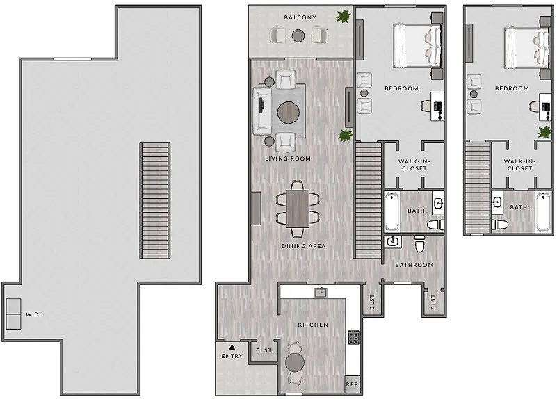 Floor plan B2 - 2x2.5TH