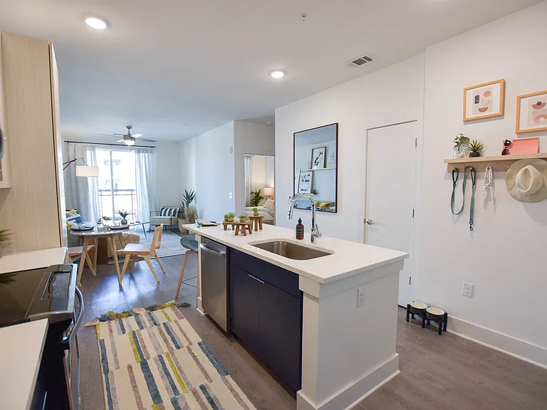 Kitchen with granite countertops