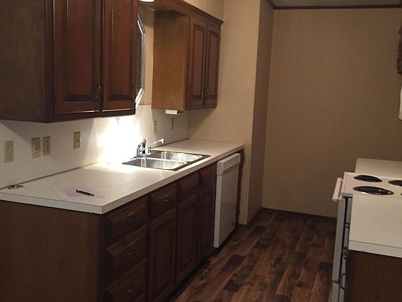 New kitchen floor and dishwasher.