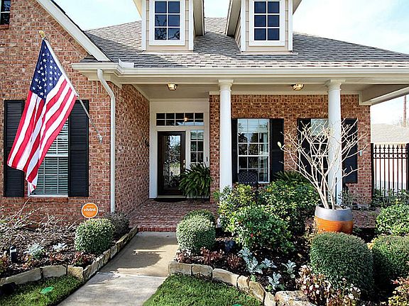 One of two covered porches.