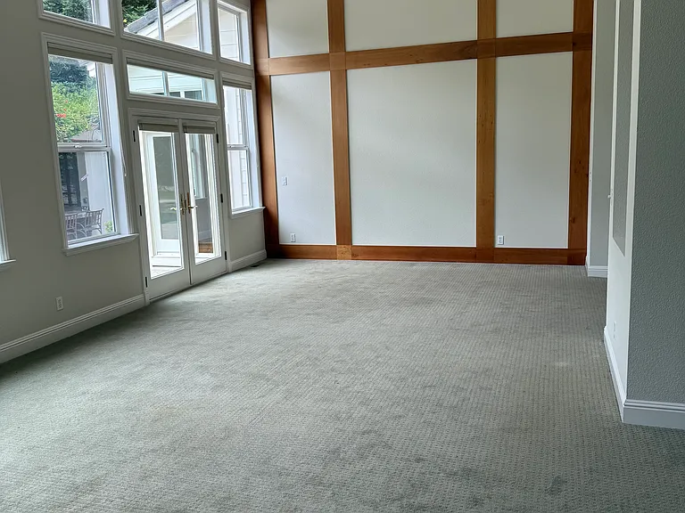 Dining room or multi-use area with access to backyard pool and outdoor kitchen/fireplace