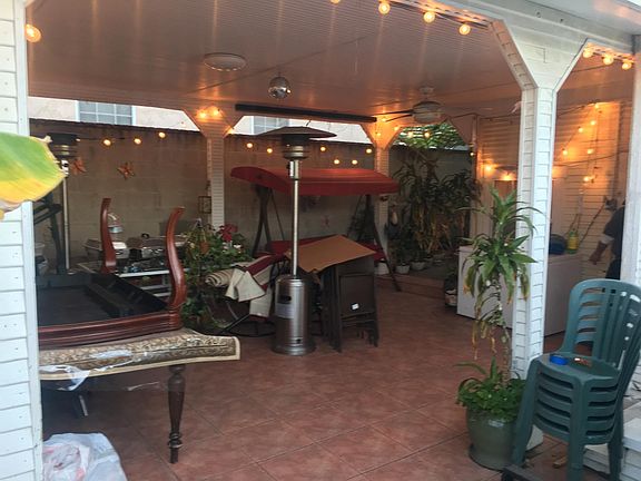 A view of the large patio