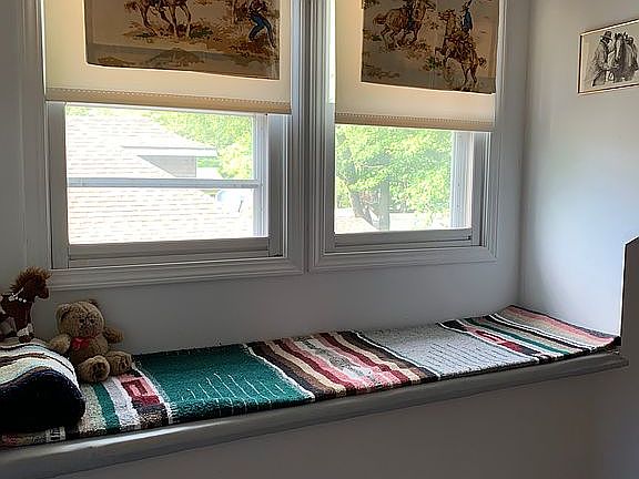 Window seat overlooking park