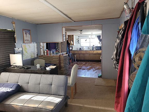 Living room and kitchen.