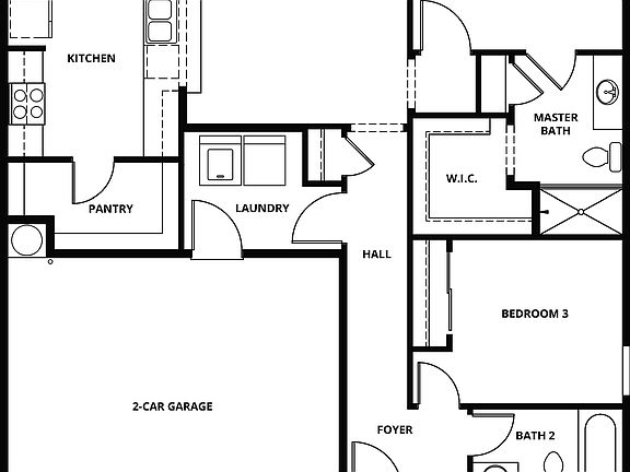 The Baker has a chef ready kitchen, spacious family room and three bedrooms.