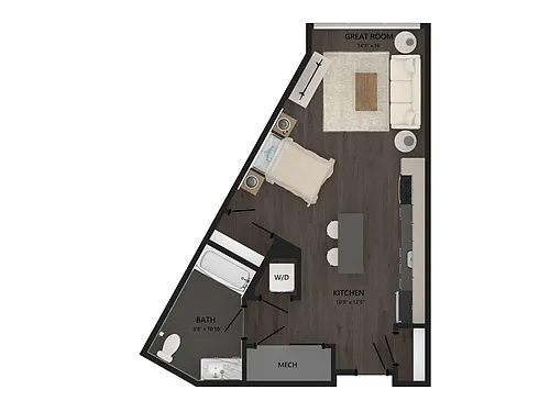 Floor plan Studio-S1