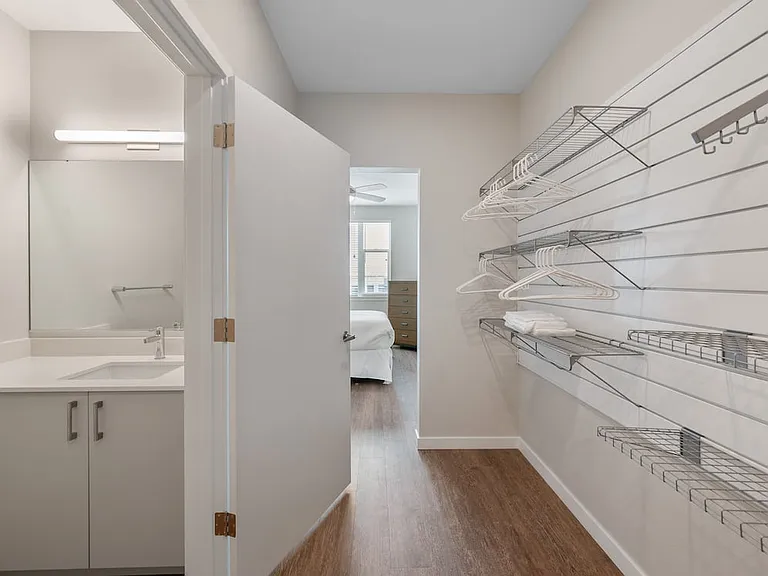 Finish Scheme II closest with built in shelving
