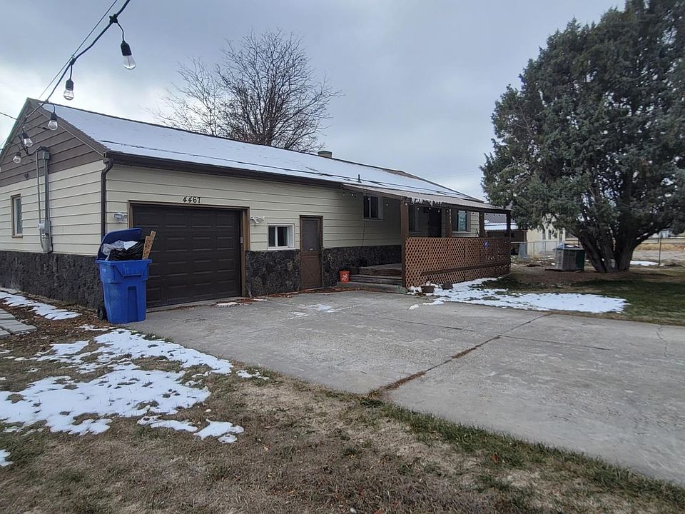 Front driveway and garage