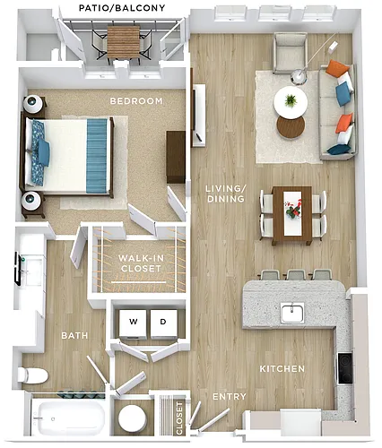 Floor plan 1x1A
