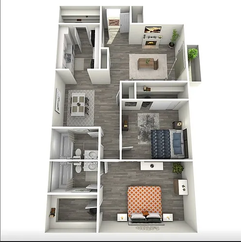 Floor plan 2 Bedroom 2 Bathroom