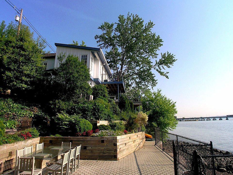 View from riverside patio