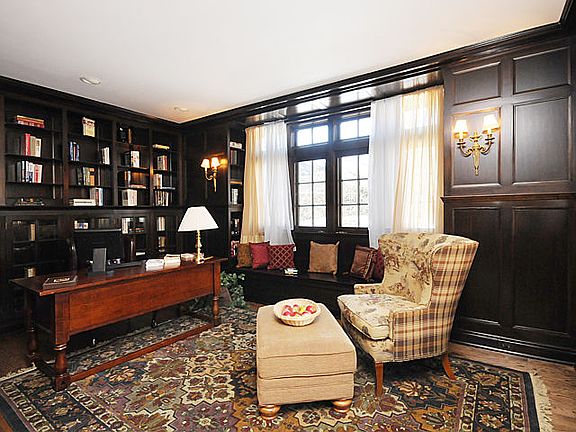 Handsome wood panel Library