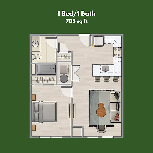 Floor plan 1-Bedroom