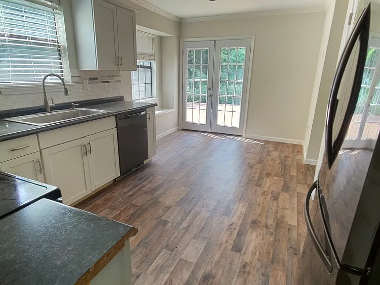 Modern kitchen with breakfast nook.