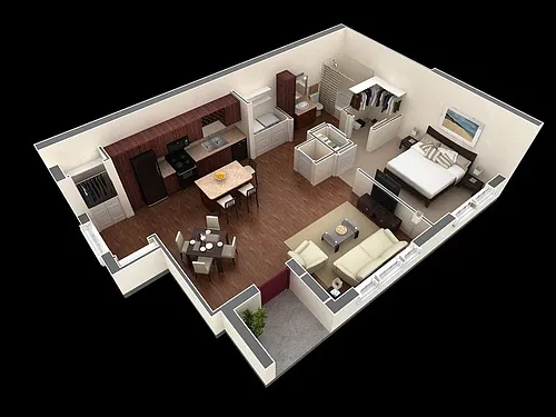Floor plan 1X1 A2