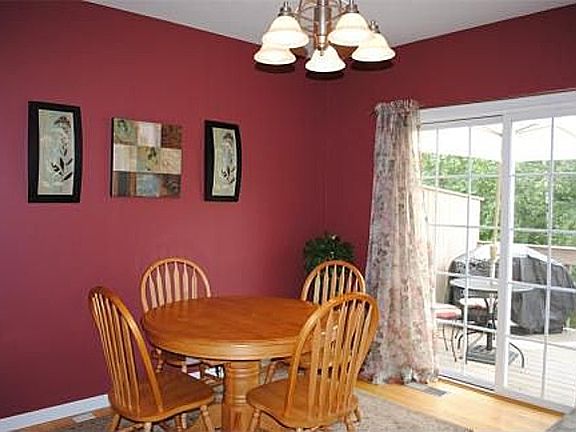 Slider to deck and fireplace