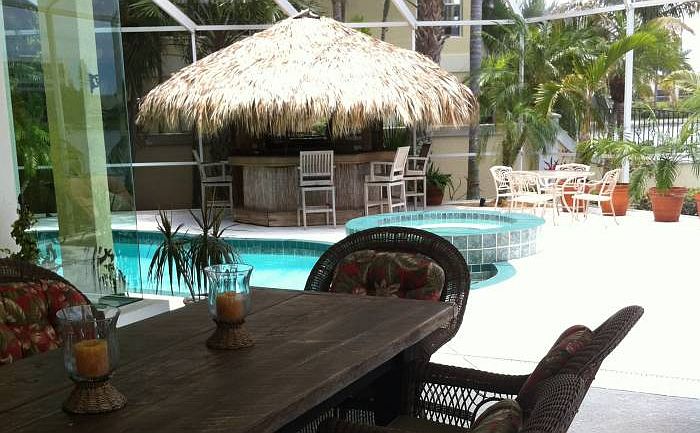 Pool with Tiki Hut Bar