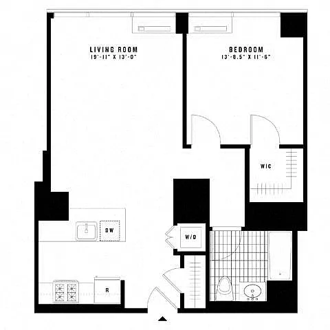 Floor plan 1K