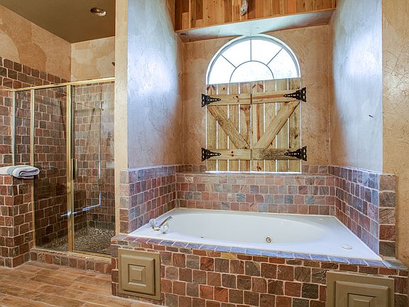 Updated shower and jeted tub