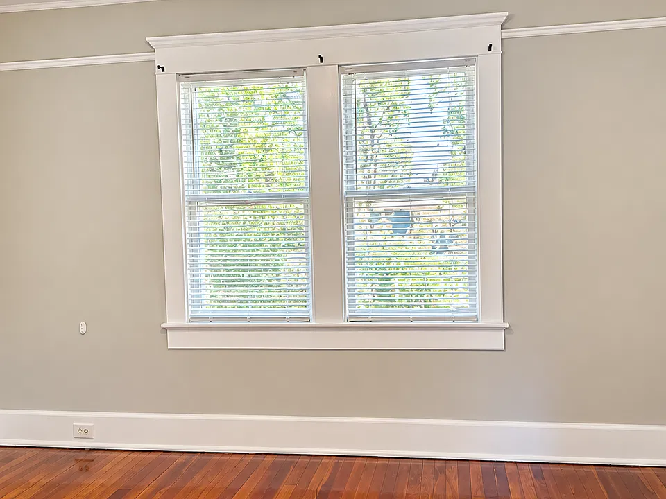 Bright and Airy large living room area with large walk-in closet.