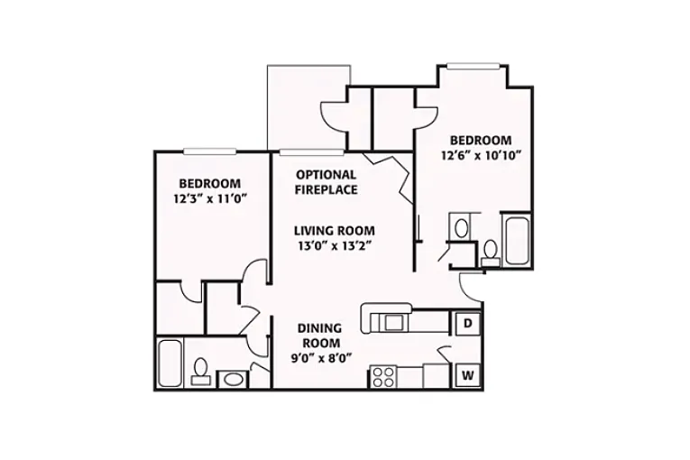 Floor plan 928 SQ