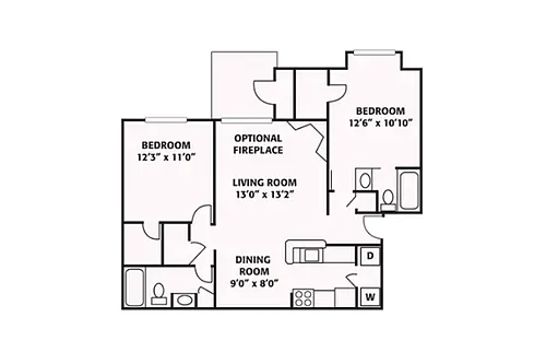 Floor plan 928 SQ