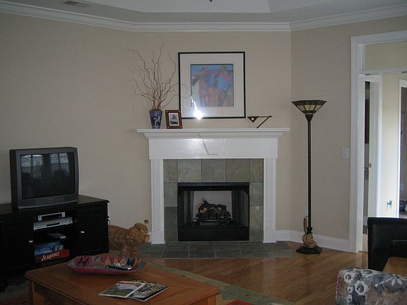 Living room with fireplace