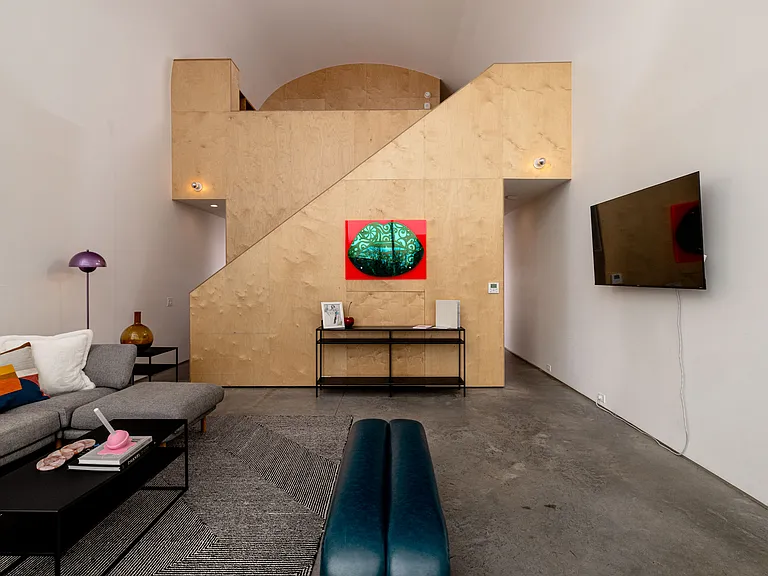 Living room with 58" Smart TV