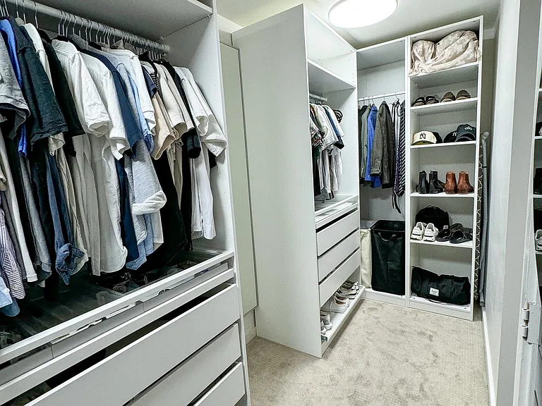 HUGE Master closet with lots of storage