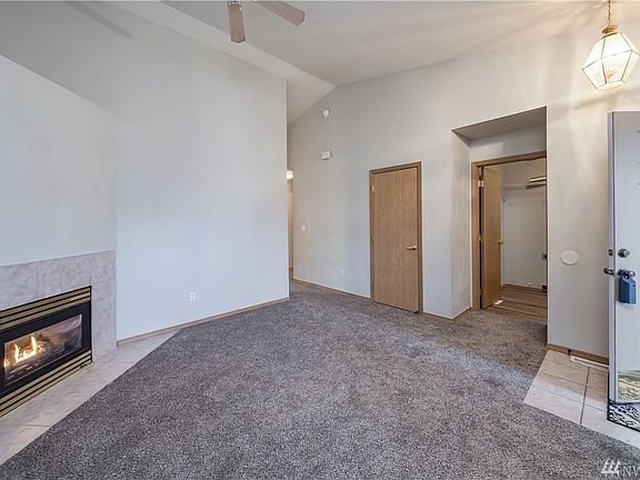 The living room facing the interior of the home.
