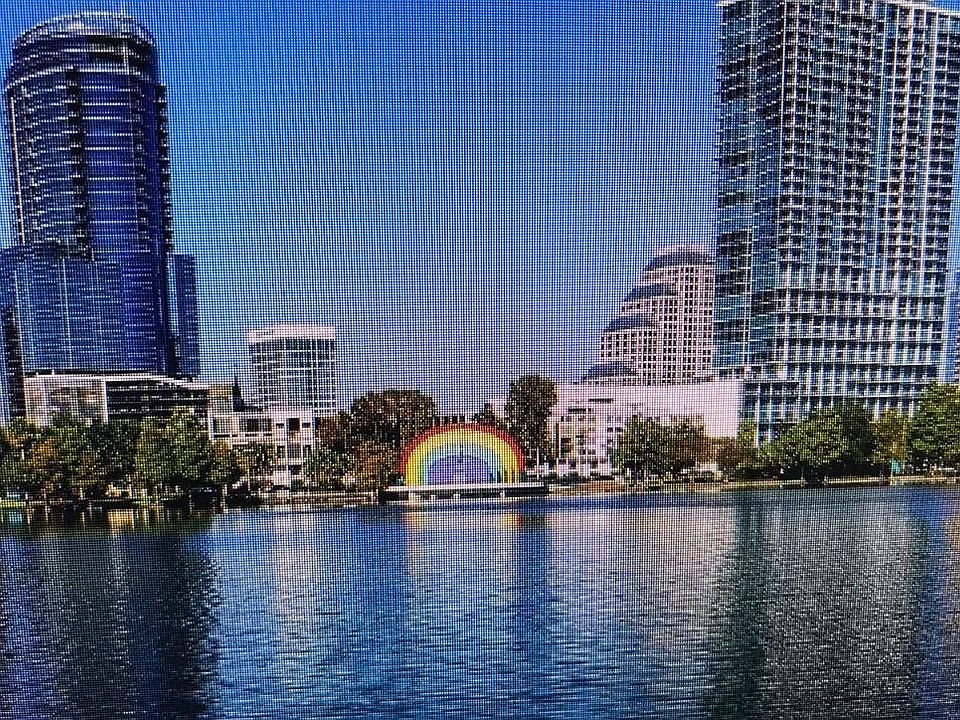 View of Lake Eola looking southeast only one block from the apartment