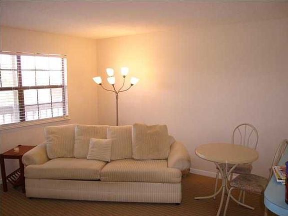 View of living room and dining area