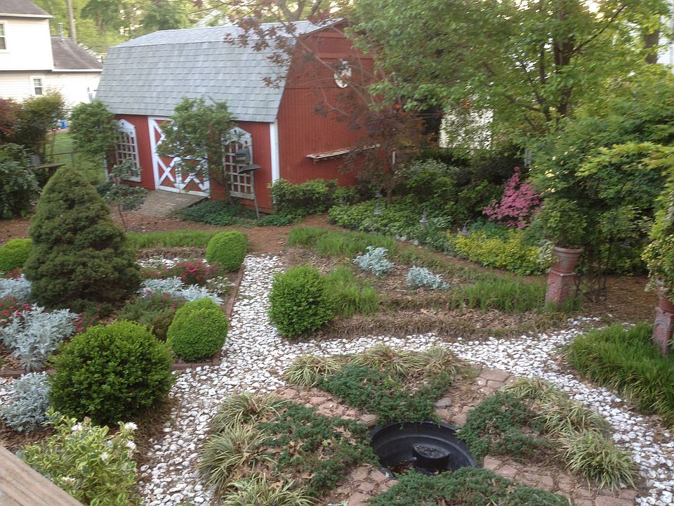 rear garden with shed