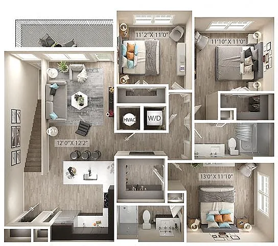 Floor plan Bridger (C1-2B)