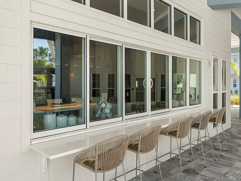 Experience the perfect blend of style and comfort in this chic outdoor space.