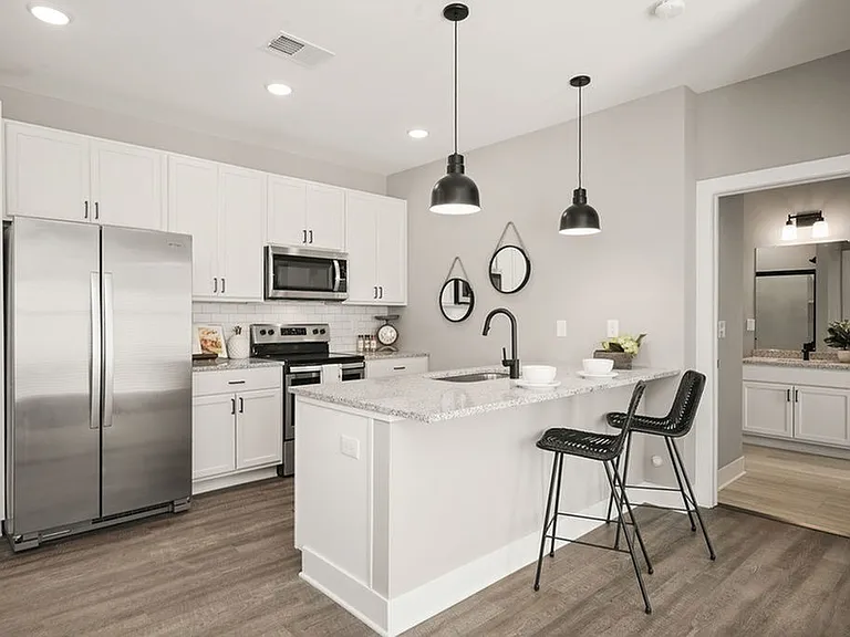 Iron Works Model Kitchen and Living Room
