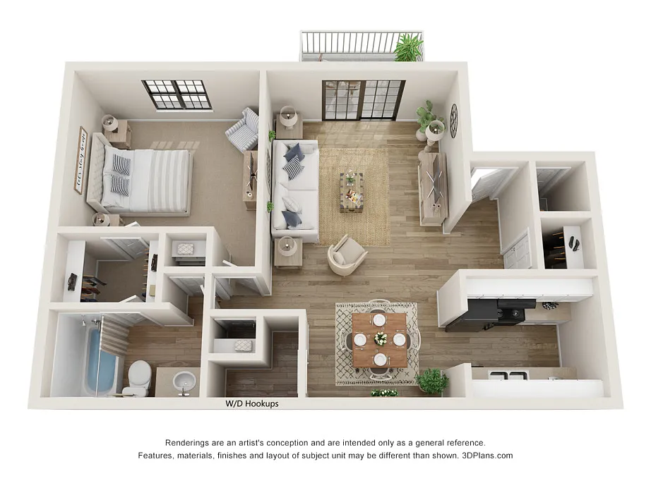 Floor plan 1 Bedroom 1 Bath