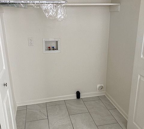Laundry in kitchen