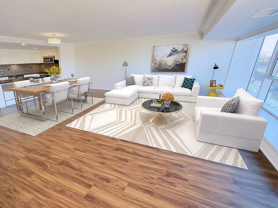 2 bedroom living room wood floors
