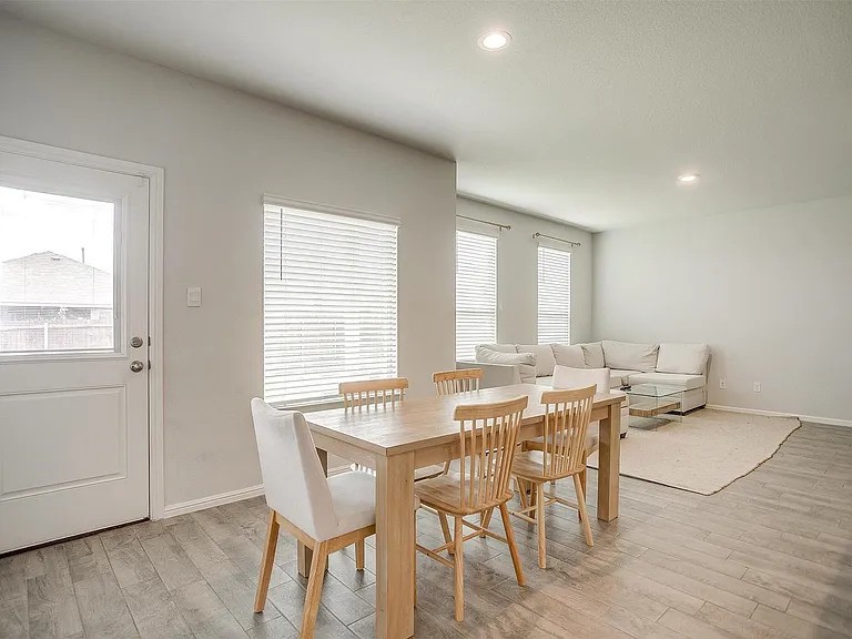 Dining area works for any size table.